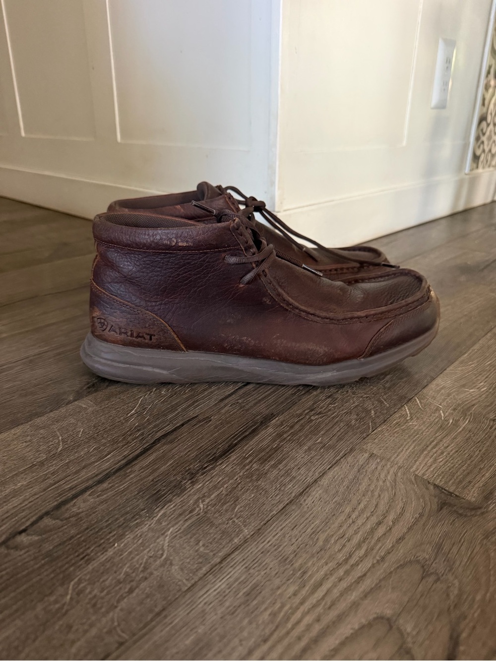 ARIAT Men’s Spitfire Shoes Brown Leather Moc Toe US 11.5 Mens